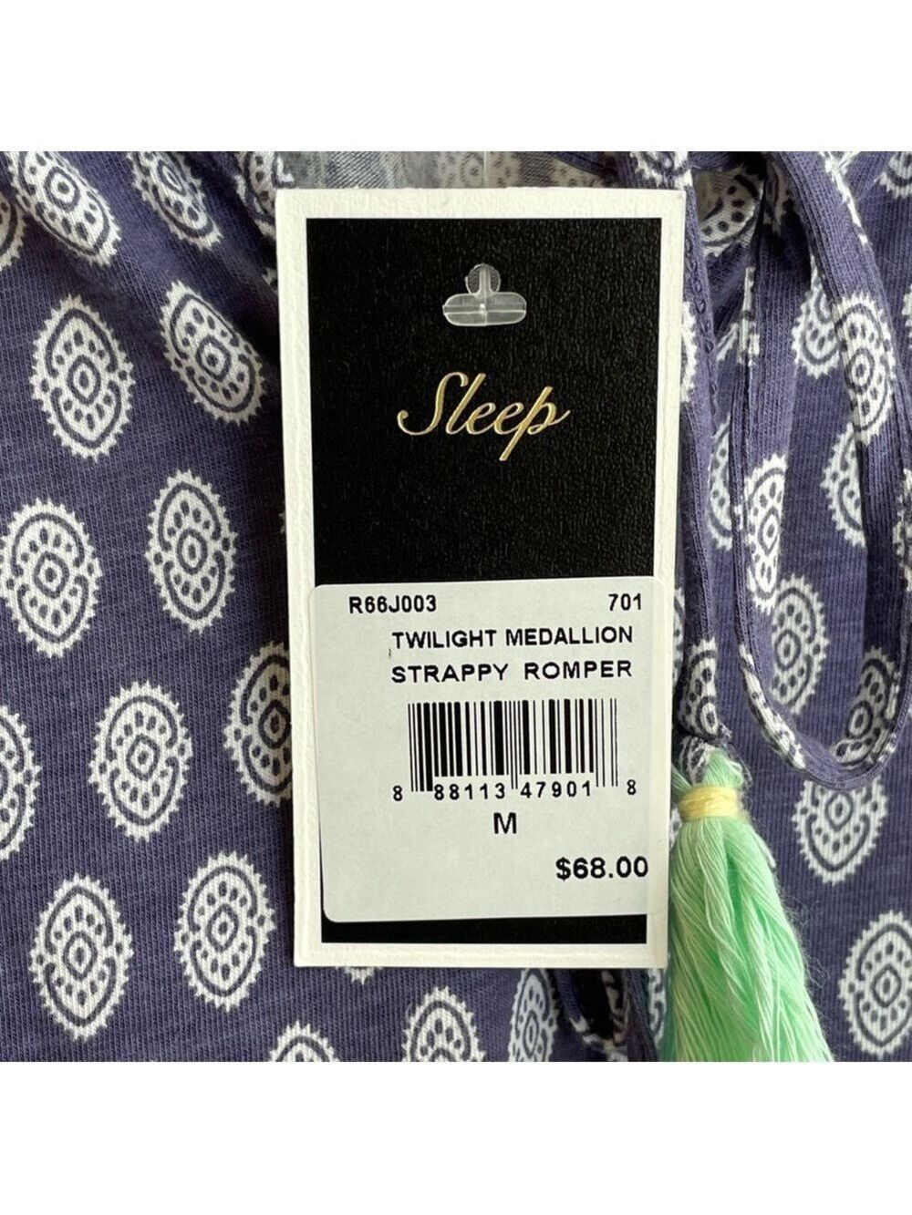 NWT Juicy Couture Black Label Sleep Romper Size Medium - Picture 6 of 7